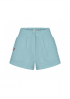 Steel Blue Linen Shorts with Cuffs by Atelier Handmade on curated-crowd.com