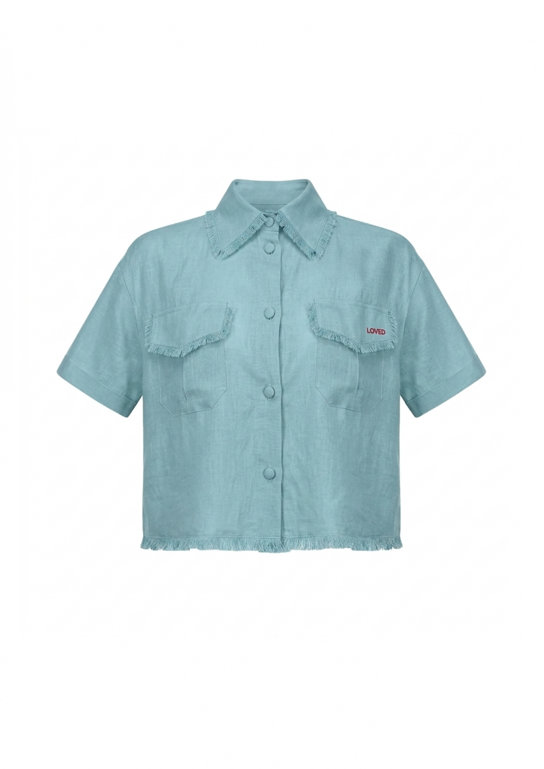 Short Sleeve Linen Top with Pockets by Atelier Handmade on curated-crowd.com