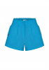 Azzure Blue Linen Shorts with Cuffs by Atelier Handmade on curated-crowd.com