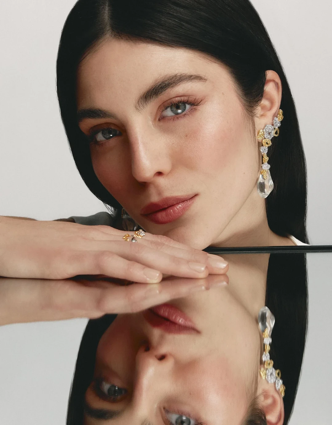 Mini riverstone earrings mix by Jude Benhalim on curated-crowd.com