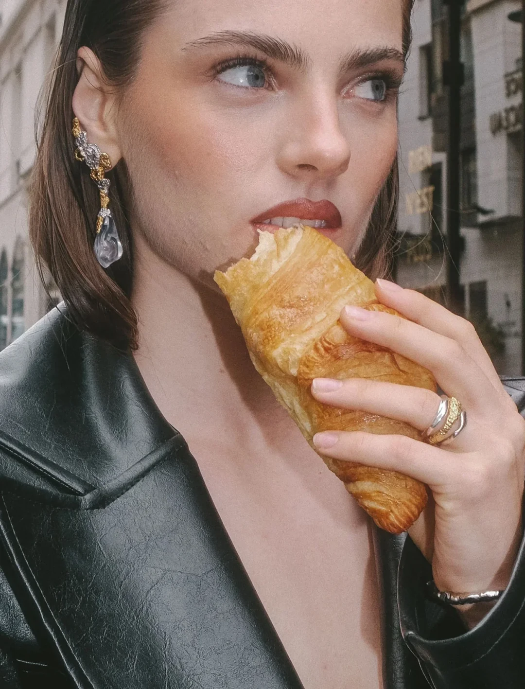 Mini riverstone earrings mix by Jude Benhalim on curated-crowd.com