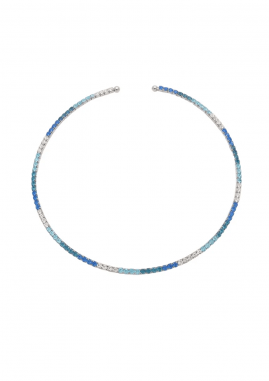 Inner Light Choker Silver Aqua by Talita London on curated-crowd.com
