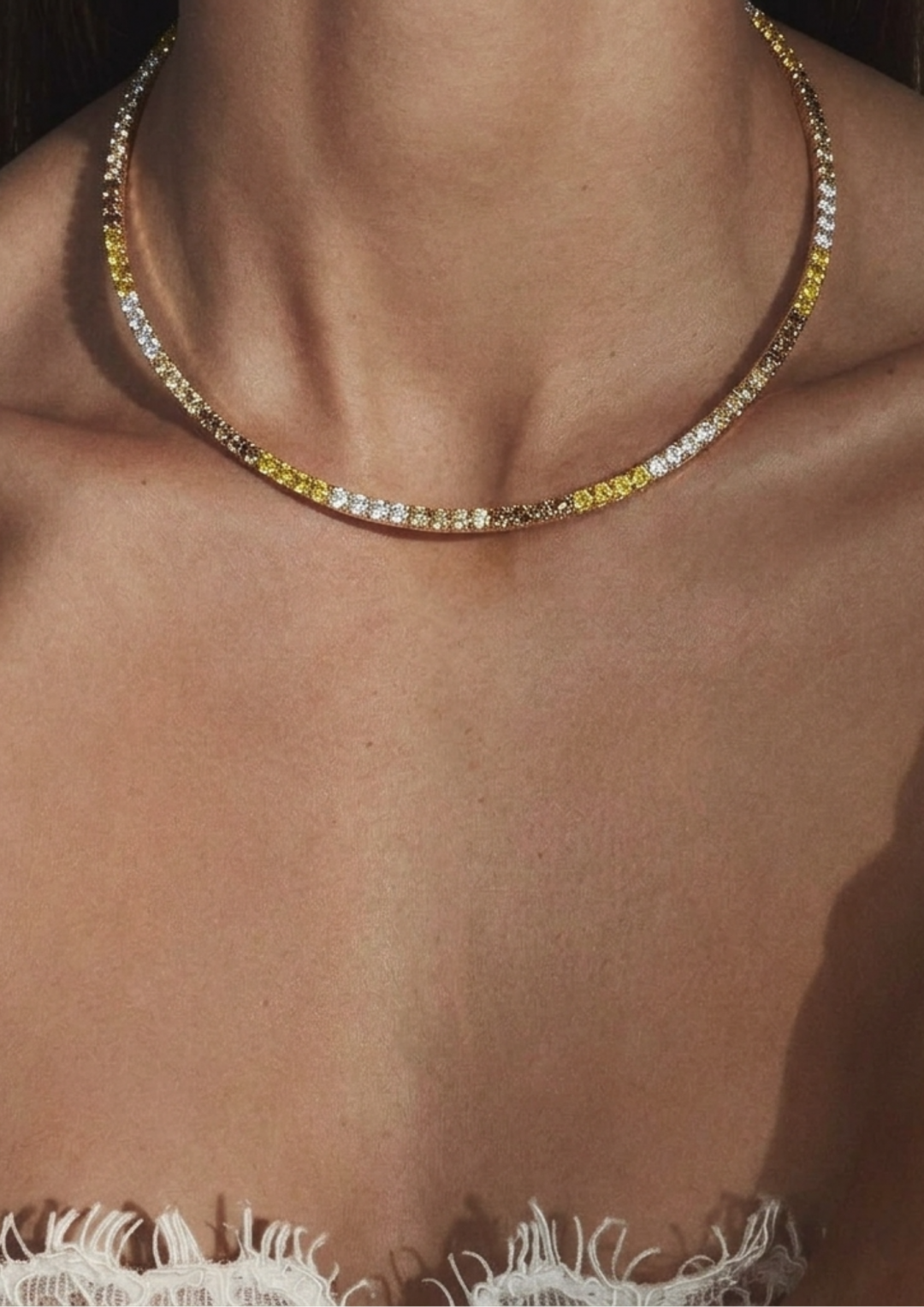 Inner Light Choker Gold Champagne by Talita London on curated-crowd.com