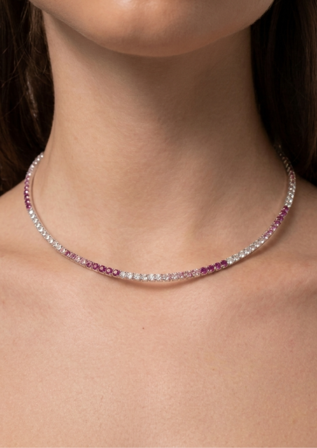 Inner Light Choker Silver Rose by Talita London on curated-crowd.com