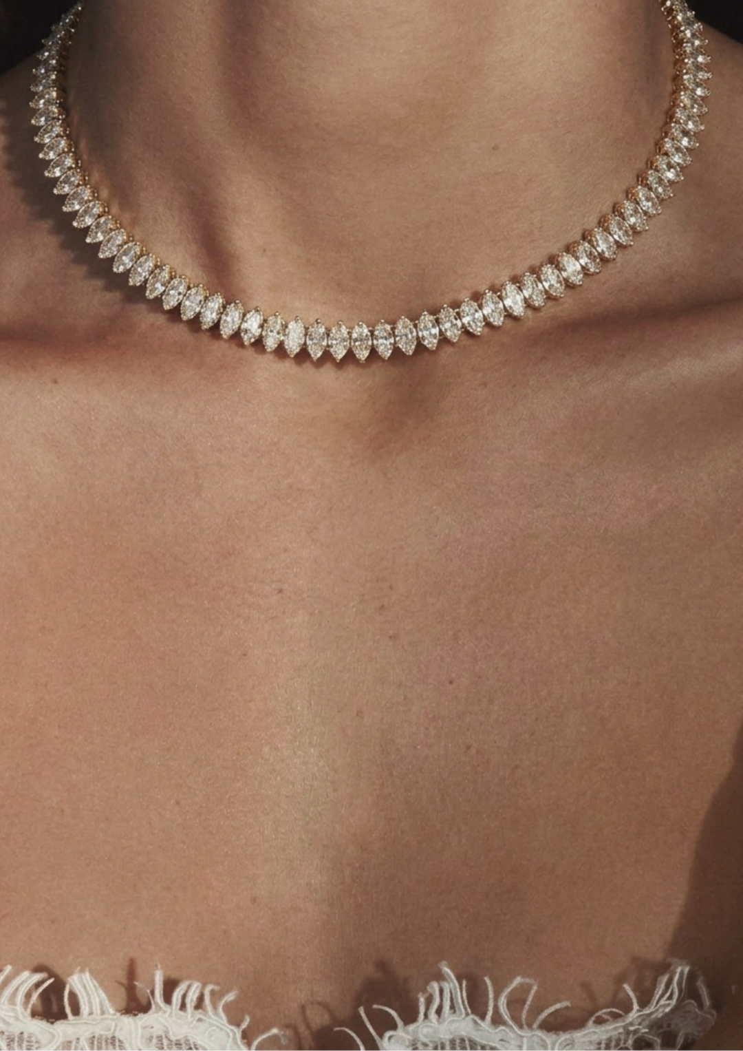 Marquise Choker Gold by Talita London on curated-crowd.com