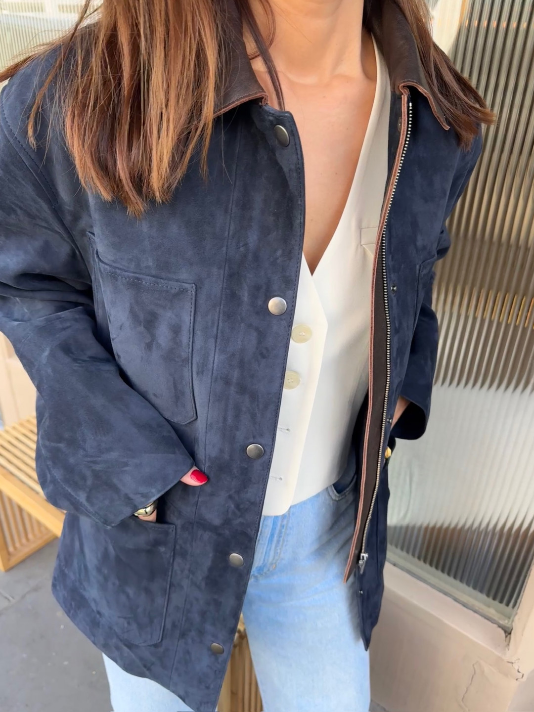 Auvette Suede Jacket by Curated Crowd Collective on curated-crowd.com
