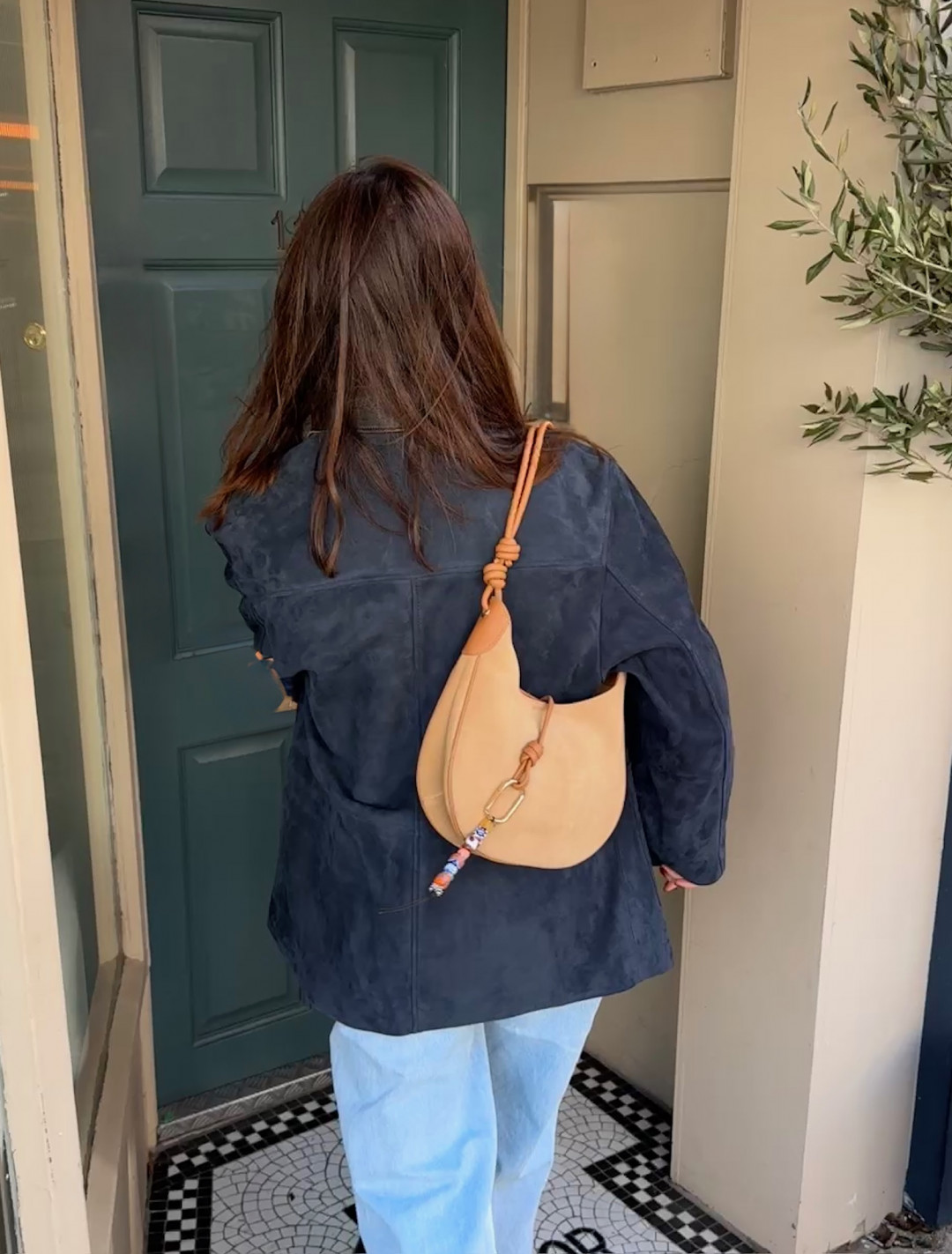 Boho Bag Small in Beige Suede by Folklore on curated-crowd.com