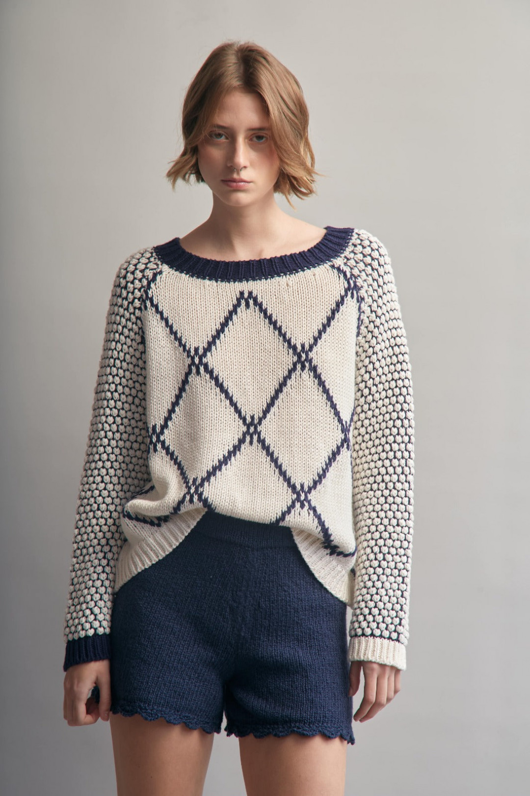 Marga Shorts Navy by Fringe Mod on curated-crowd.com