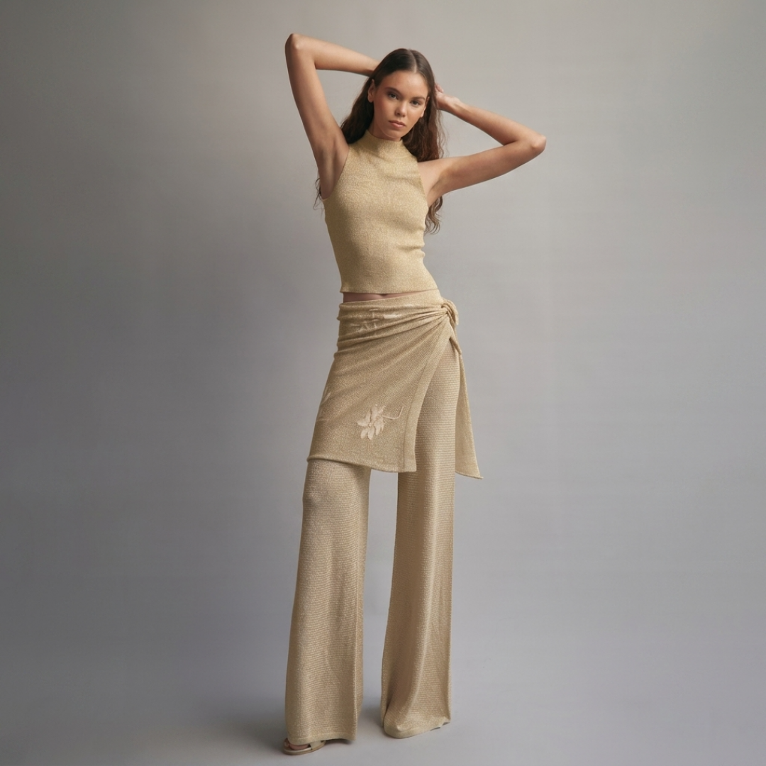 Blair Pants Yellow Gold by Fringe Mod on curated-crowd.com