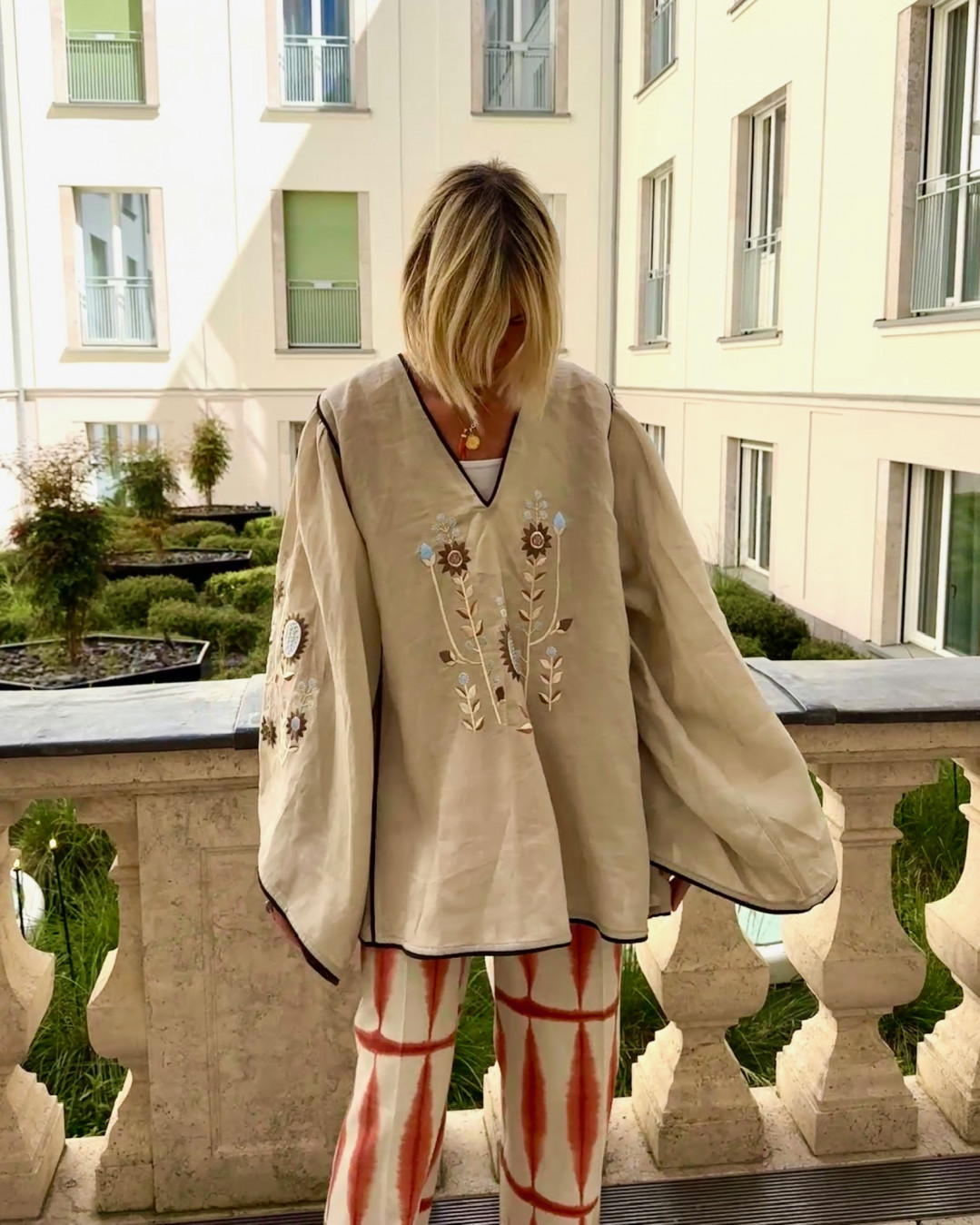 Vintage Linen Kaftan by Artwear Gallery on curated-crowd.com