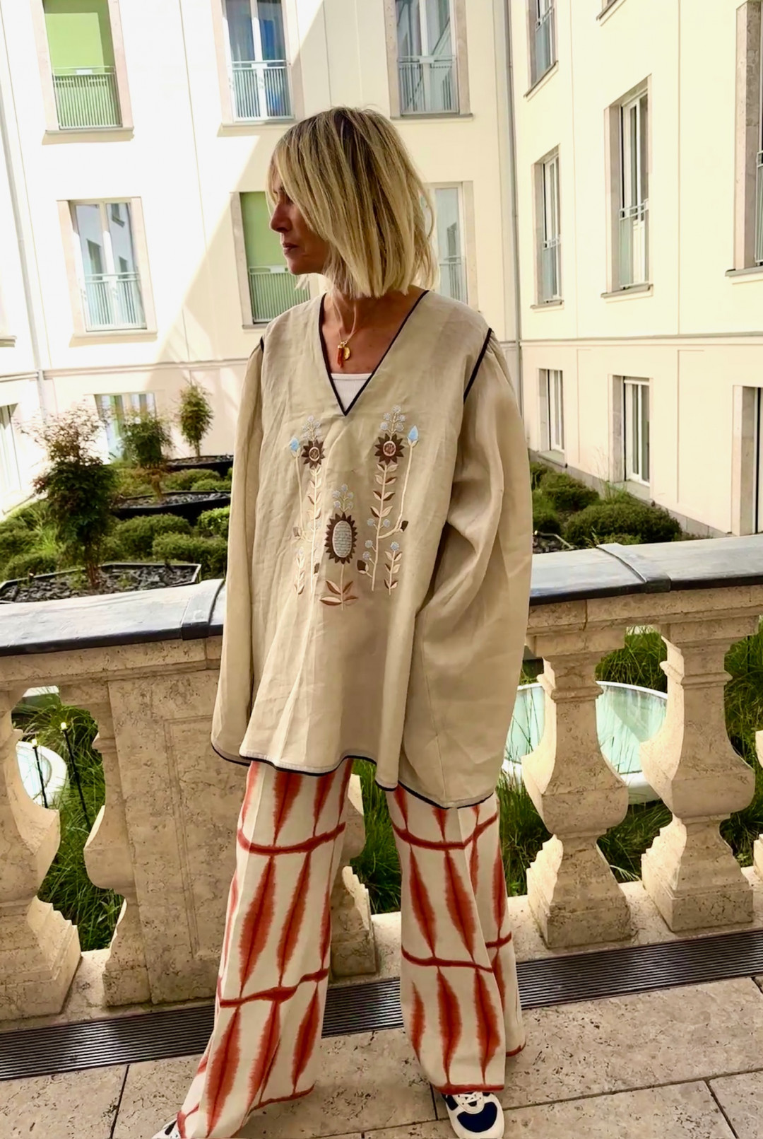 Vintage Linen Kaftan by Artwear Gallery on curated-crowd.com