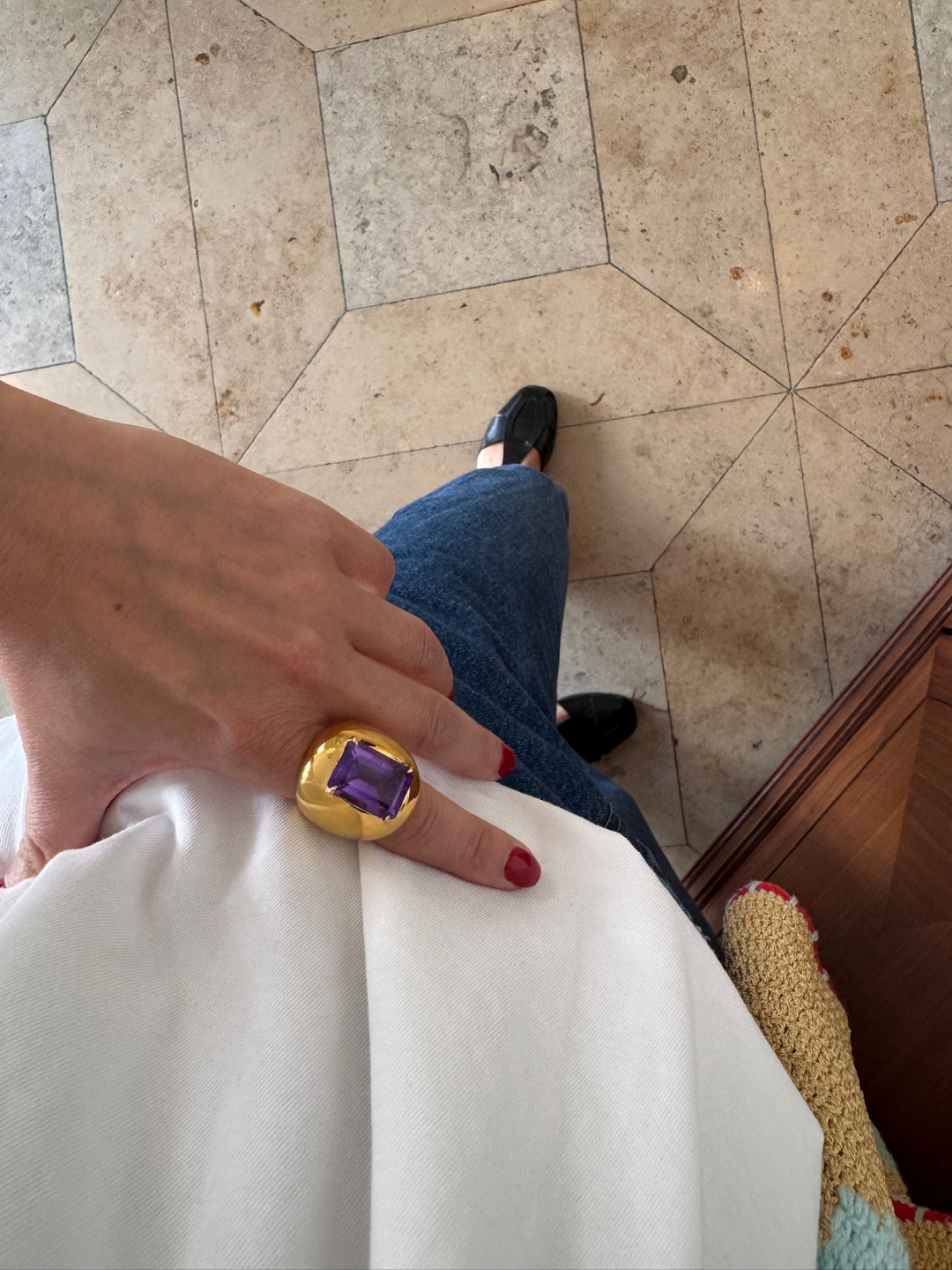 Amethyst Set Polished Bombe Ring by Tay Jewellery on curated-crowd.com