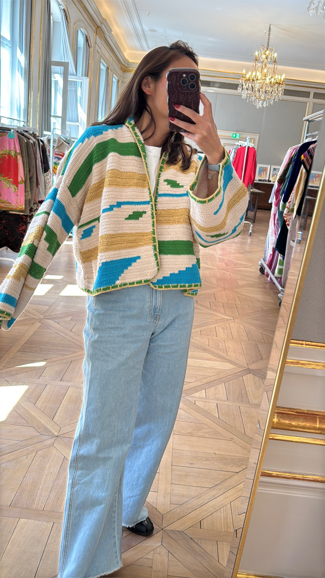 Kiona Jacket Beige/Green by Jessica K on curated-crowd.com