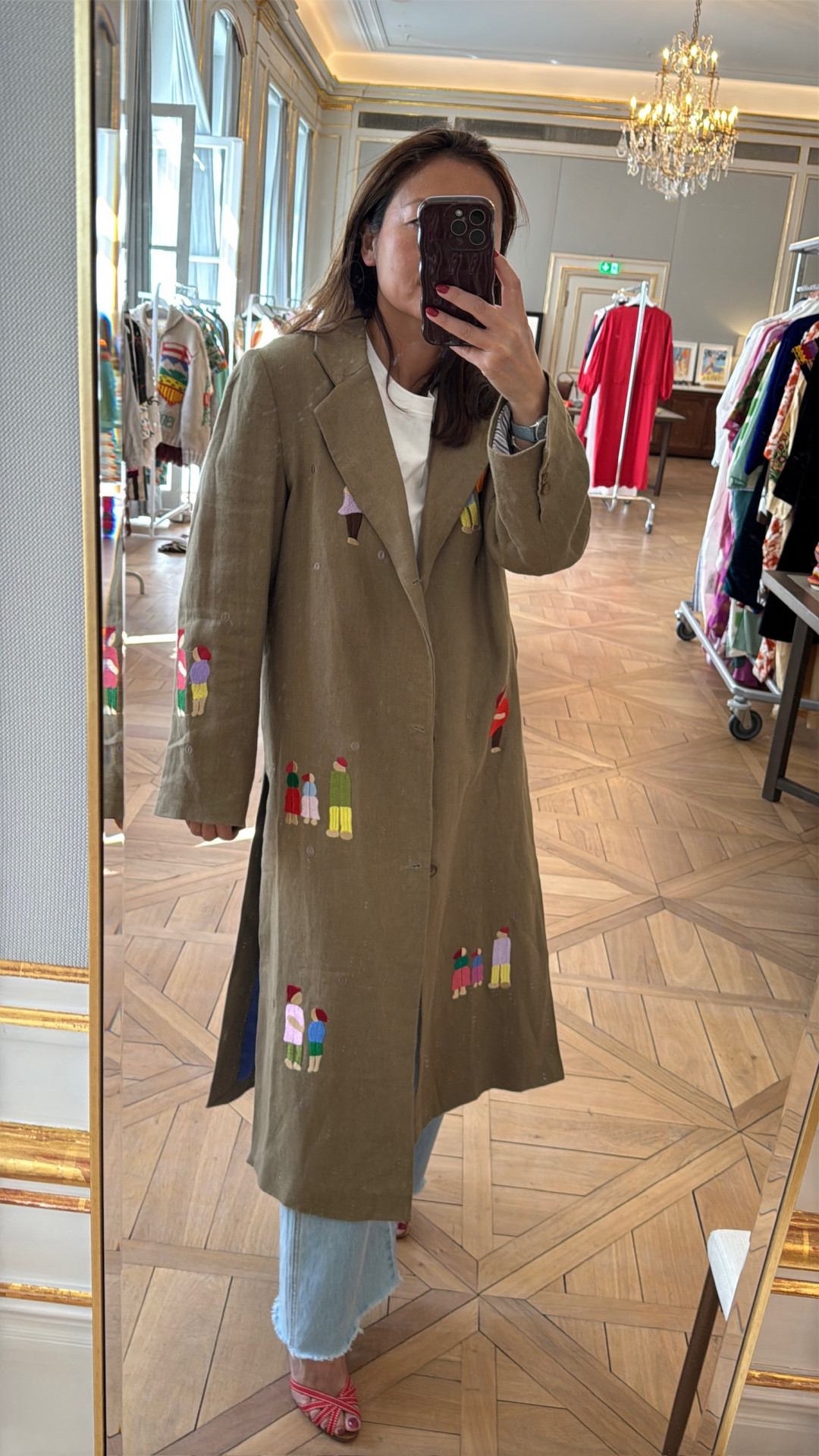 We are Together Linen Coat by Artwear Gallery on curated-crowd.com