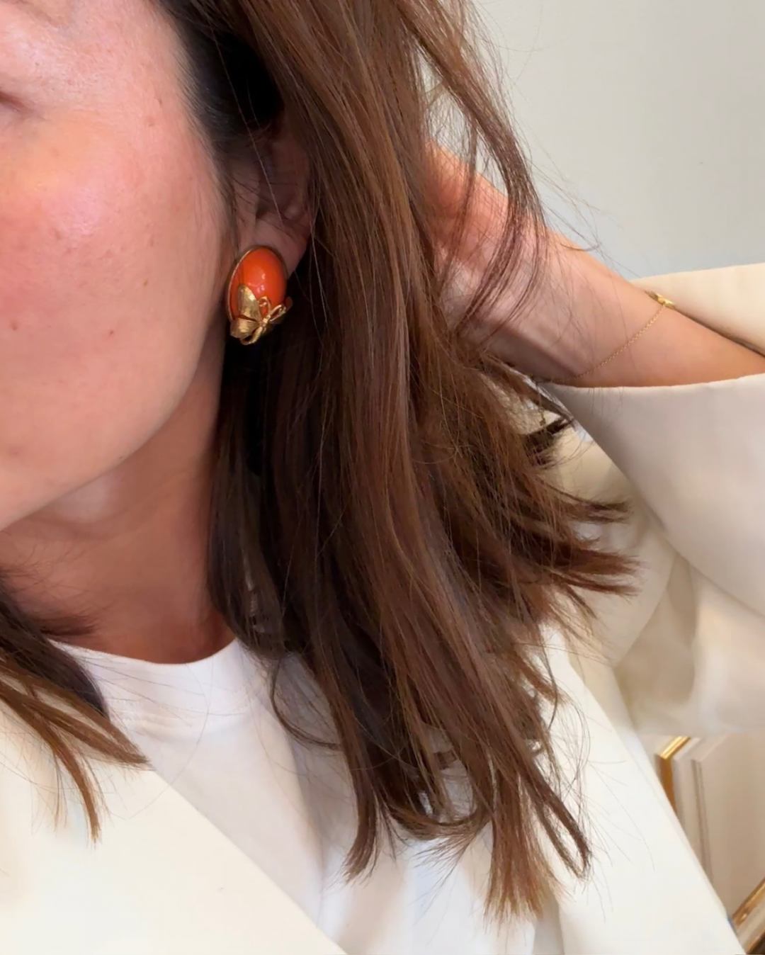 Farfalla Button Earings by Sonia Petroff on curated-crowd.com