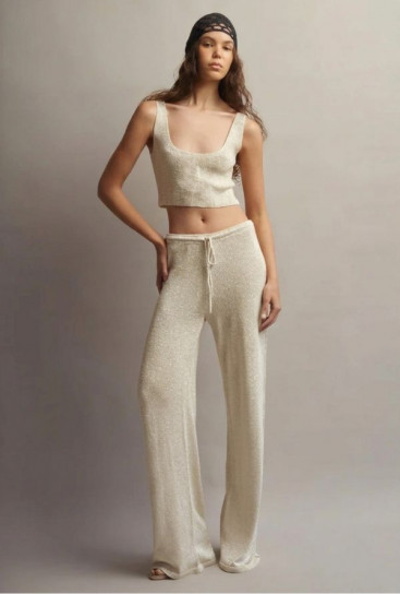 Selene Pants Champagne by Fringe Mod on curated-crowd.com