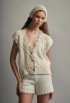 Marga Shorts Off-White by Fringe Mod on curated-crowd.com