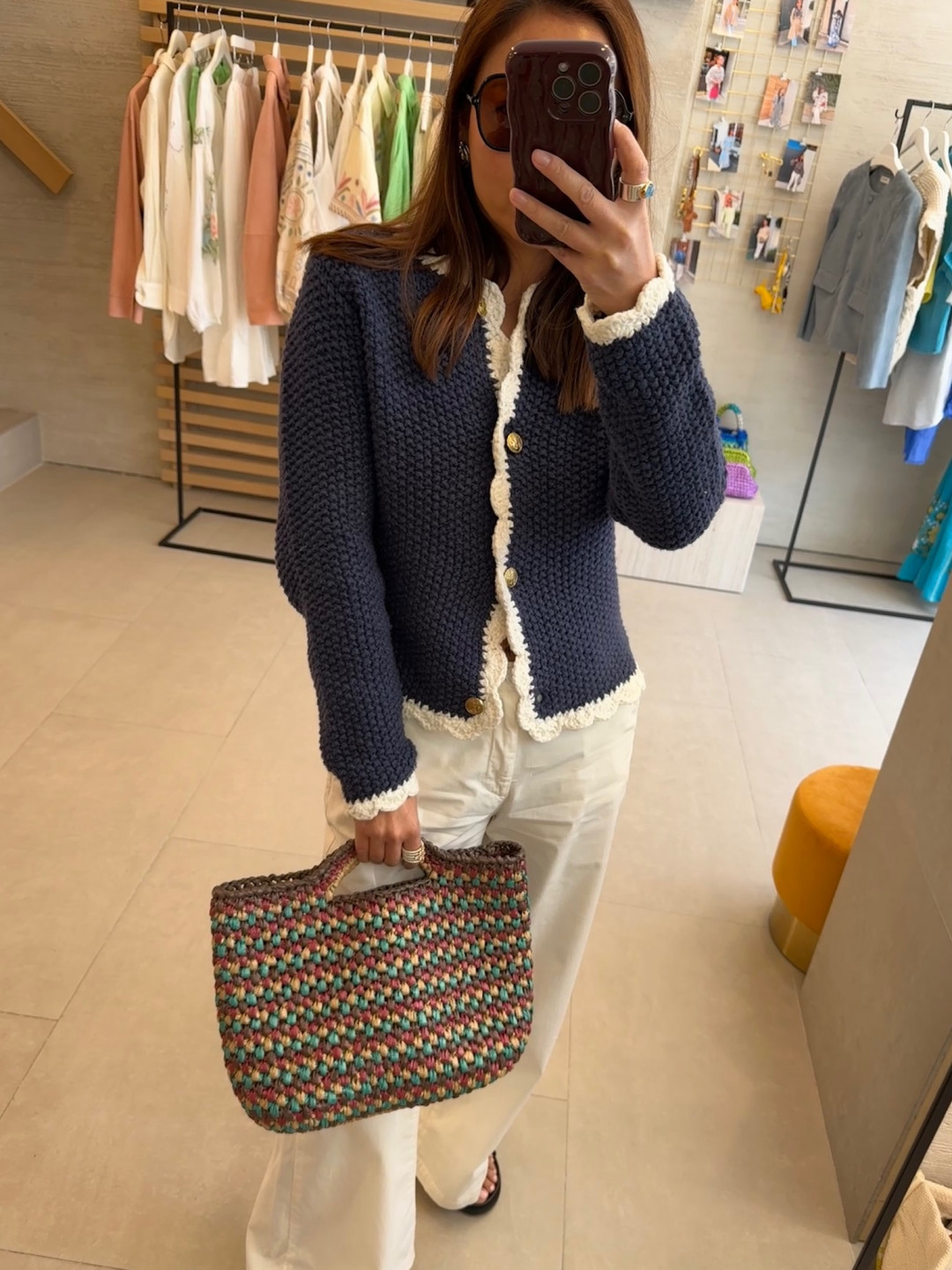 Basket Bag Brown/Green/Beige by DEINO'S on curated-crowd.com