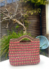 Basket Bag Brown/Pink/Beige by DEINO'S on curated-crowd.com