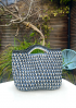 Basket Bag Black/Blue/Grey by DEINO'S on curated-crowd.com