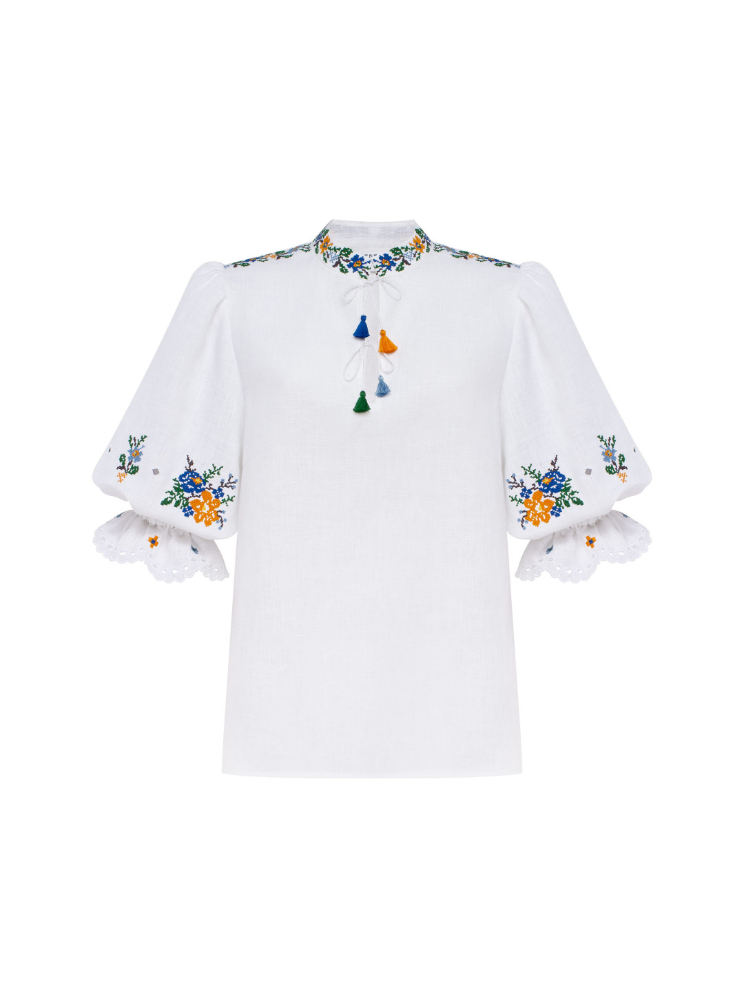 “Vesnoviy” Short-Sleeved Blouse by Etnodim on curated-crowd.com