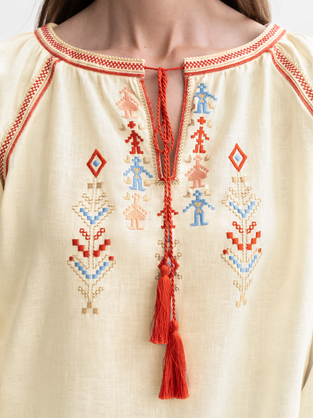 Women's Shirt with Embroidery of Ukrainian Cities-Heroes Yednist by Etnodim on curated-crowd.com
