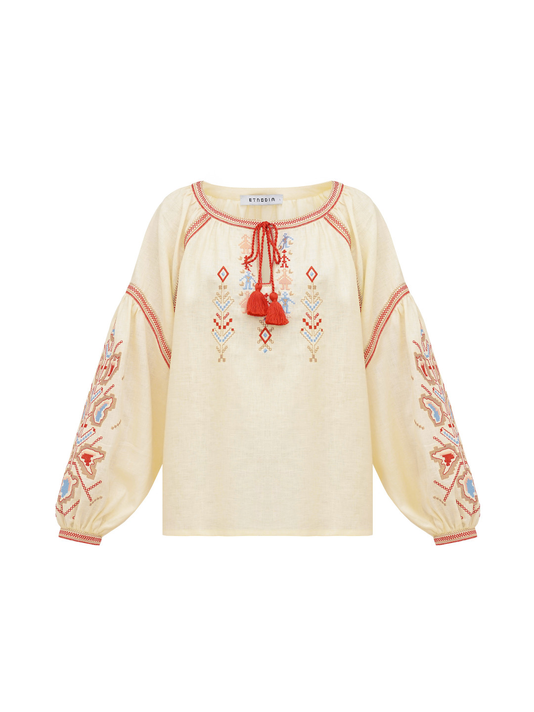 Women's Shirt with Embroidery of Ukrainian Cities-Heroes Yednist by Etnodim on curated-crowd.com