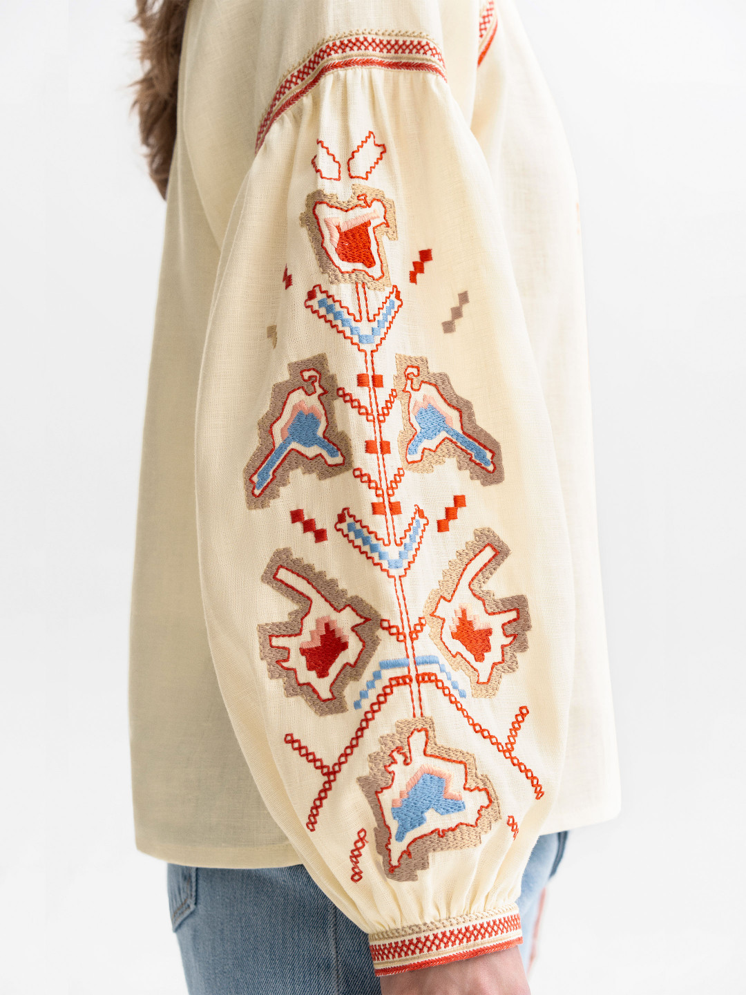 Women's Shirt with Embroidery of Ukrainian Cities-Heroes Yednist by Etnodim on curated-crowd.com