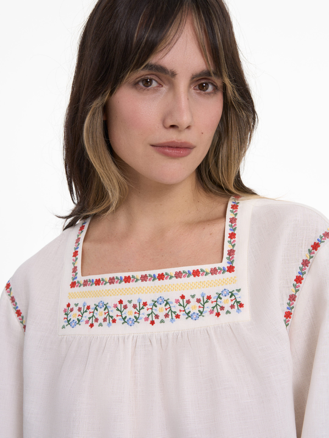 “Liubystok” Square-Neck Shirt by Etnodim on curated-crowd.com