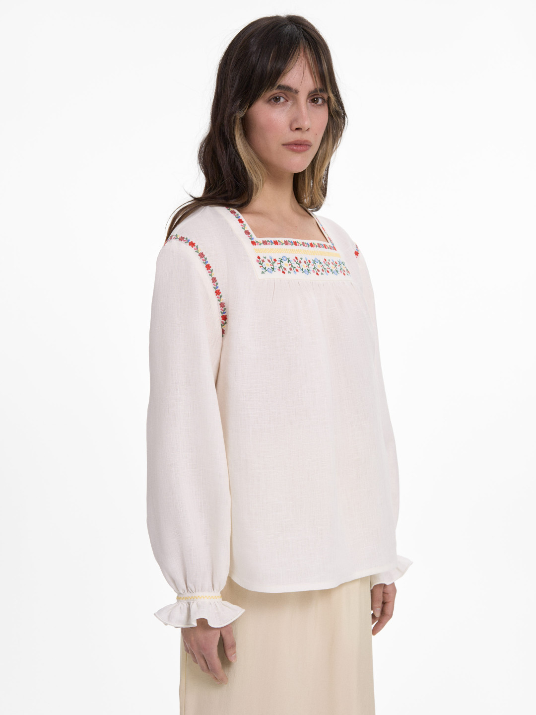 “Liubystok” Square-Neck Shirt by Etnodim on curated-crowd.com