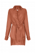 Front Knotted Linen Dress by Atelier Handmade on curated-crowd.com
