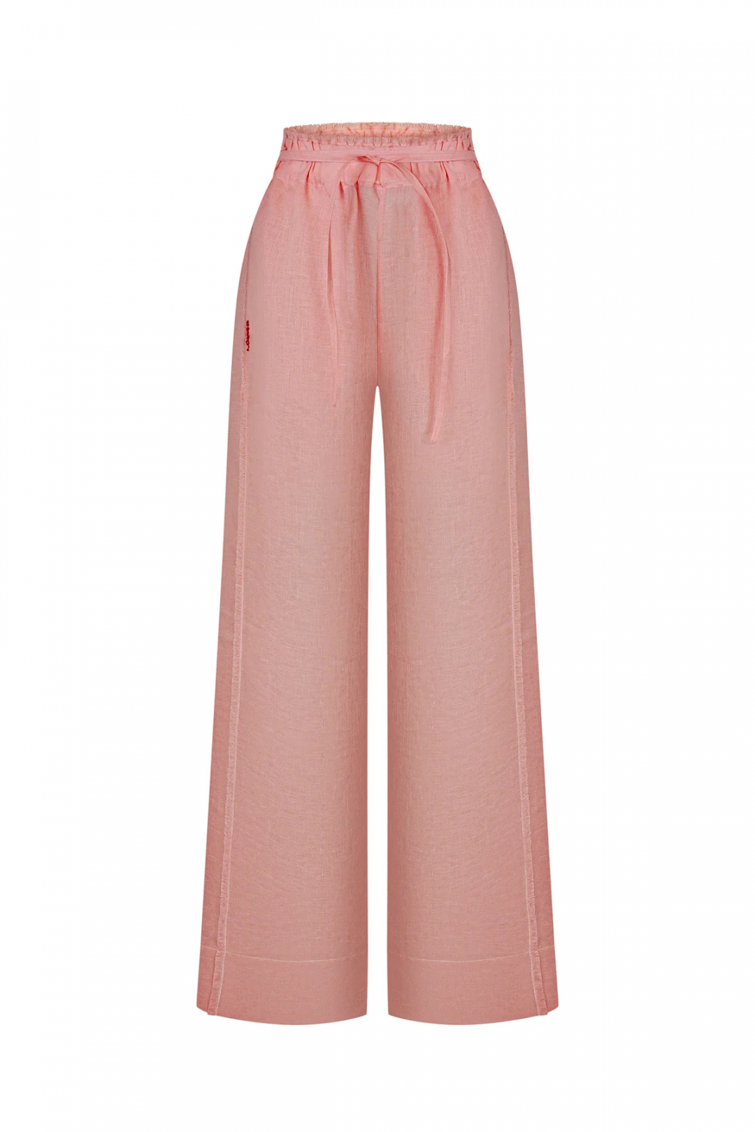 Long Tie High-Waist Trousers by Atelier Handmade on curated-crowd.com