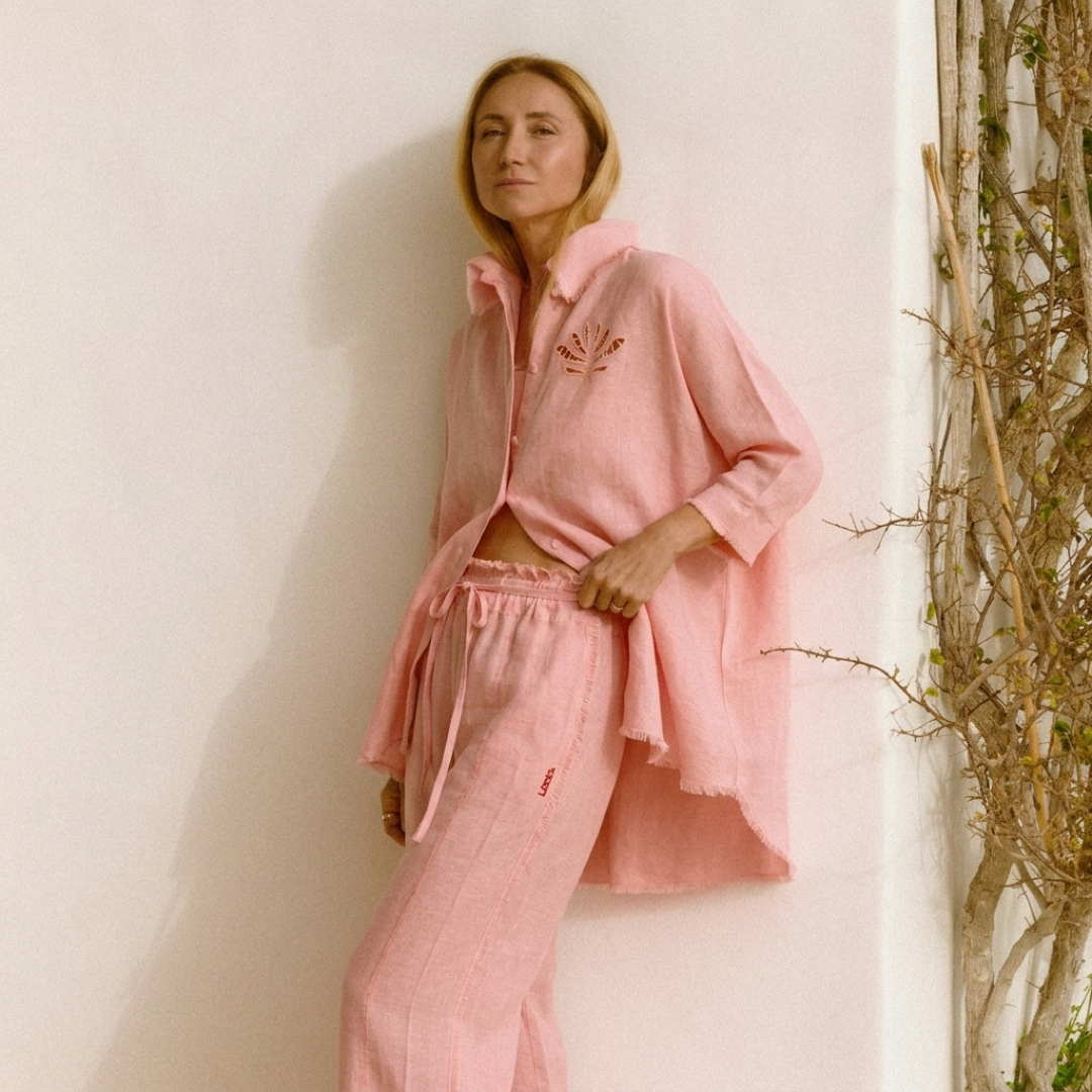 Long Tie High-Waist Trousers by Atelier Handmade on curated-crowd.com