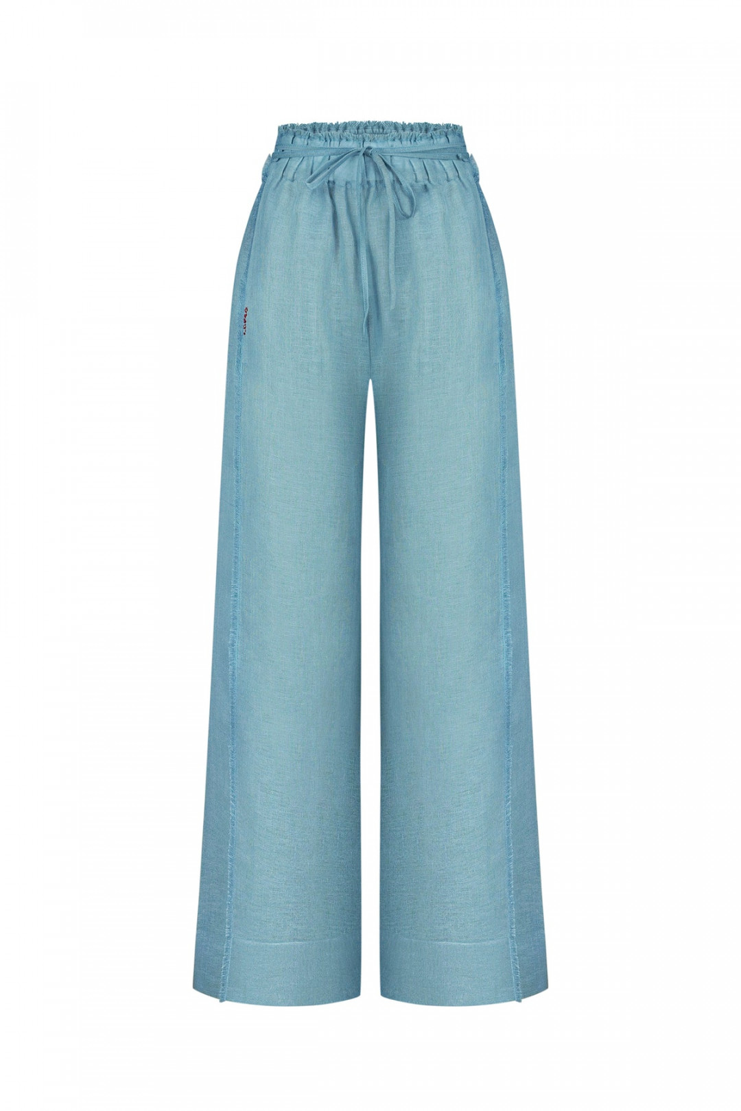Long Tie High-Waist Trousers by Atelier Handmade on curated-crowd.com