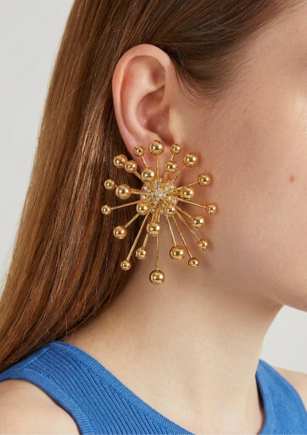 Dahlia Gold Earrings by Jessica K on curated-crowd.com