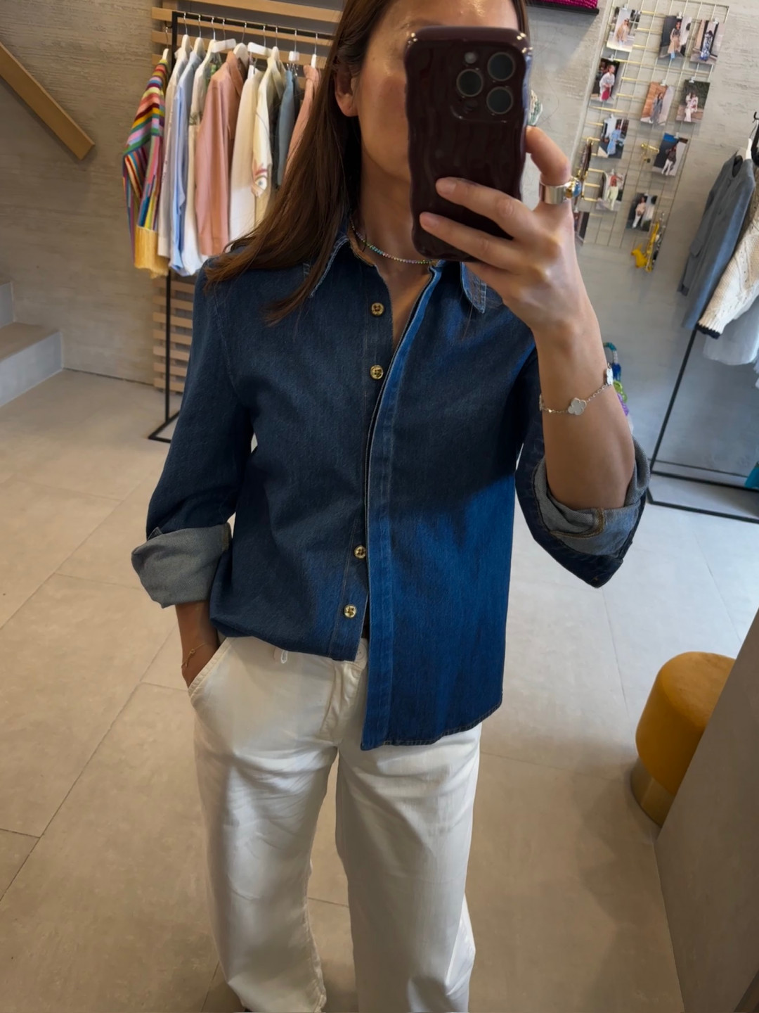 The Military Denim Shirt by Sorbé on curated-crowd.com