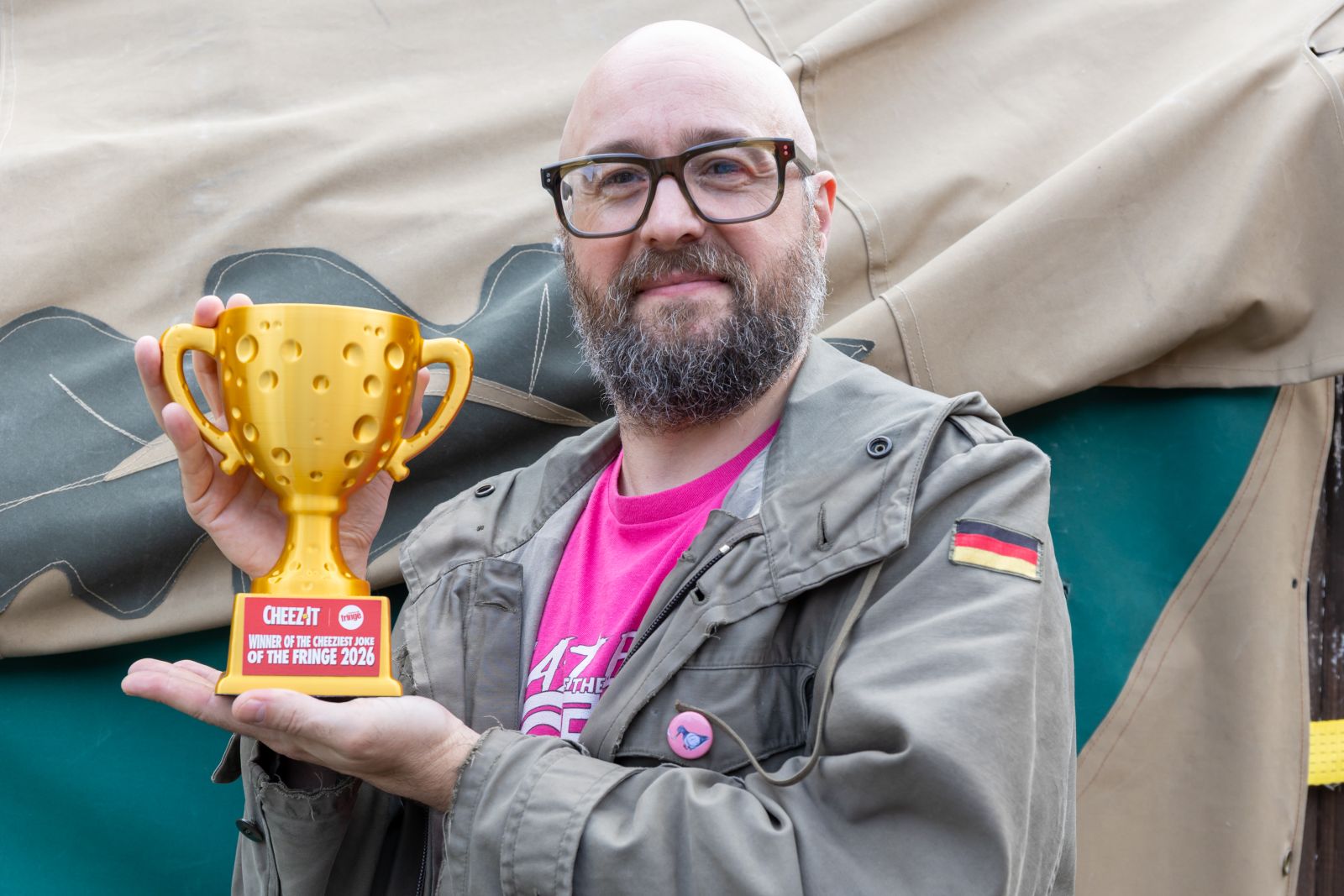 Fil Milton wins the inaugural Cheeziest Joke Of The Edinburgh Fringe prize