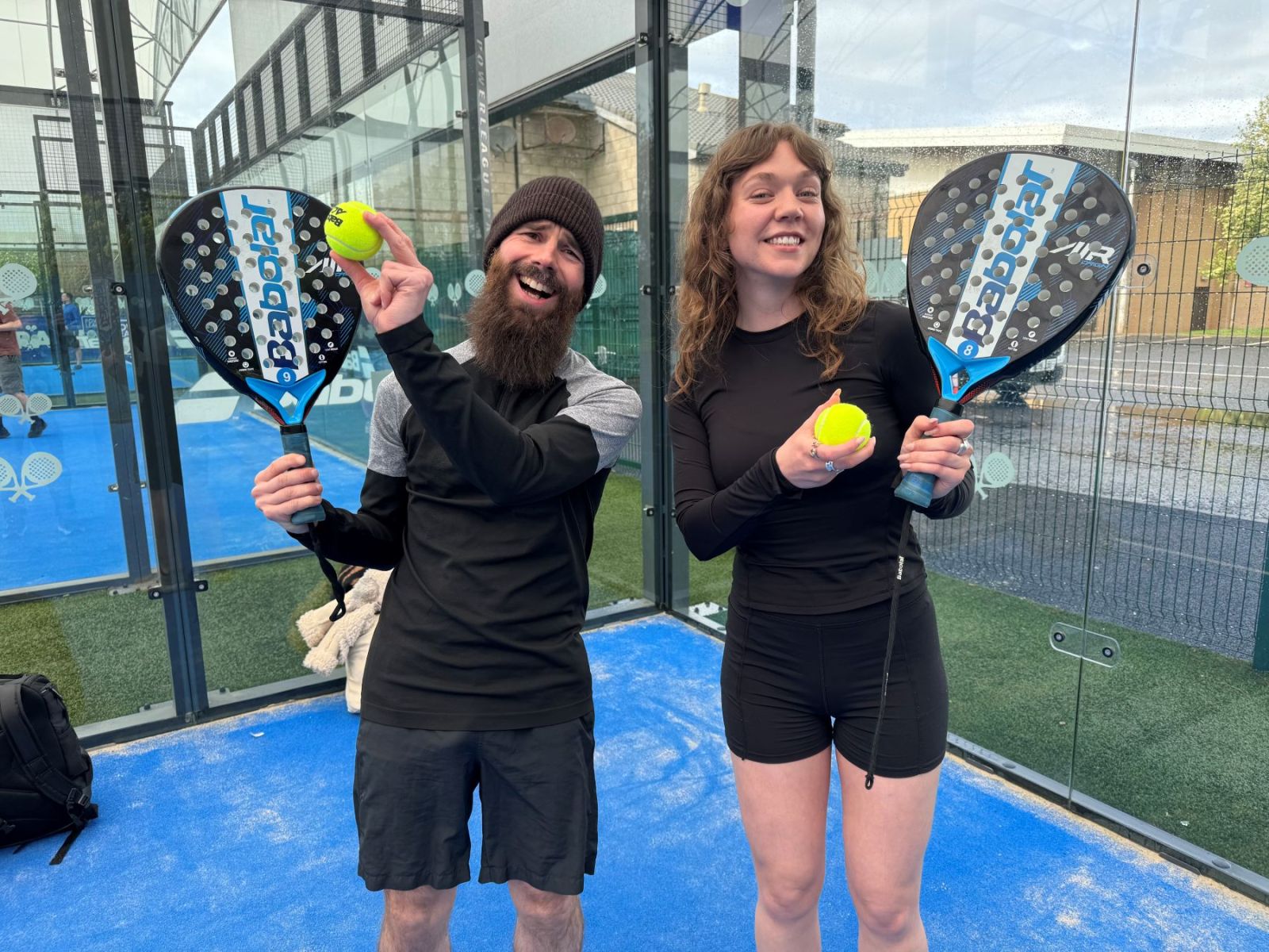 Carnage on the courts: Kevin and Eve’s disastrous first game of padel