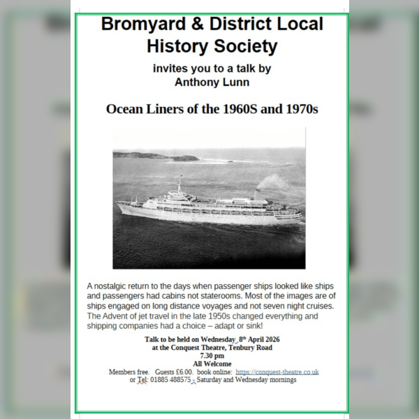 Ocean Liners of the 1960s and 1970s - A talk by Anthony Lunn