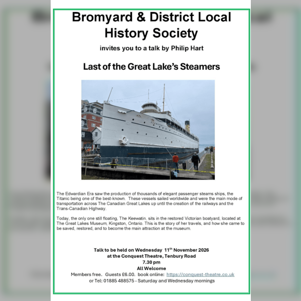 Last of the Great Lake's Steamers - A talk by Philip Hart