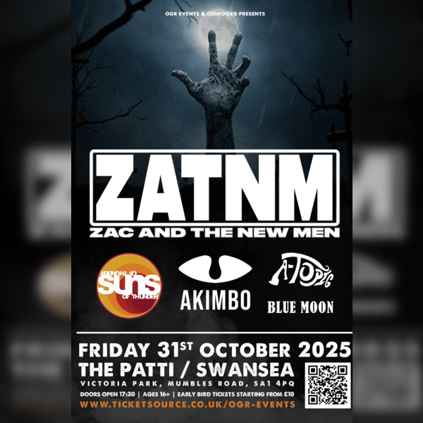 Halloween at The Patti - Zac And The New Men plus support