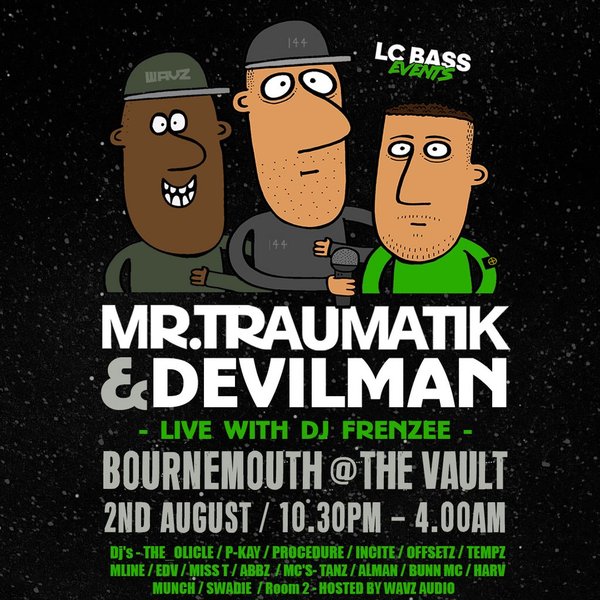 Mr Traumatik & Devilman with DJ Frenzee