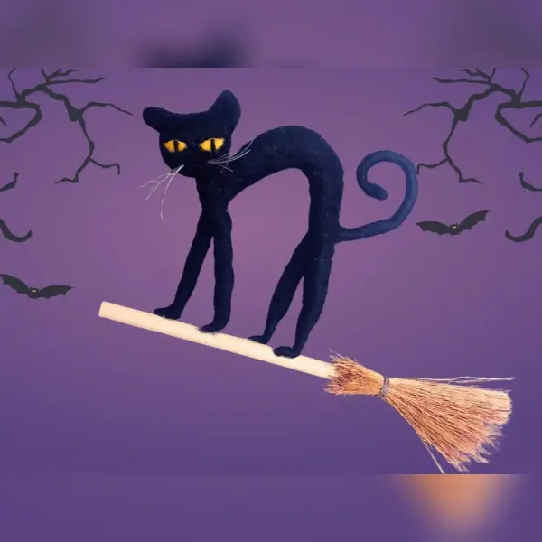 Needle Felting: Halloween Cat