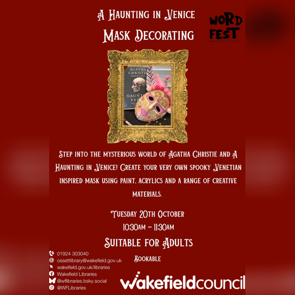 Wordfest Venetian Mask Decorating