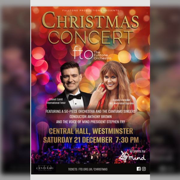 Christmas Concert with Emmet Cahill, Camilla Kerslake, & the voice of Stephen Fry