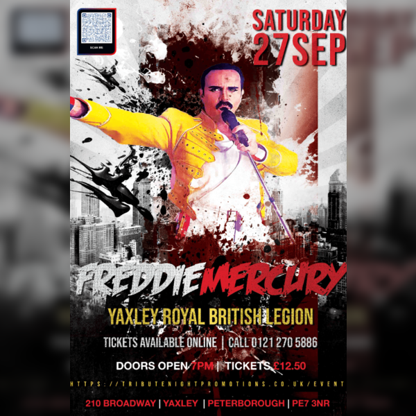 Freddie Mercury Tribute Night - Yaxley, Peterborough