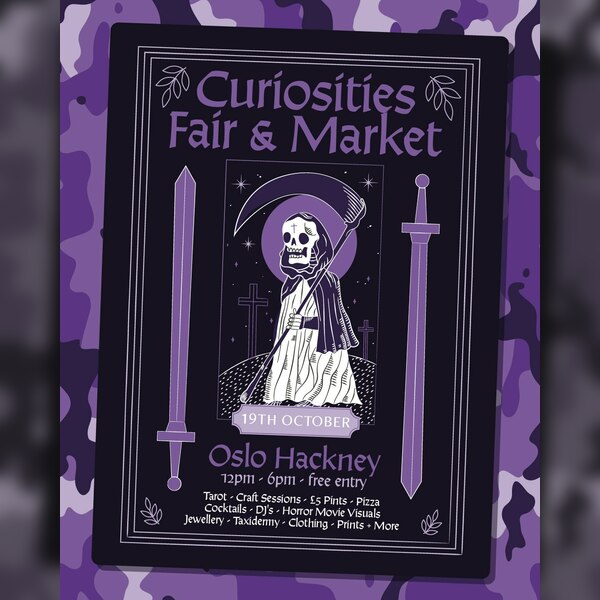 Curiosities Market & Fair: Crafts, Dj's, Horror Movie Visuals, Taxidermy, Oddities, Tarot + More