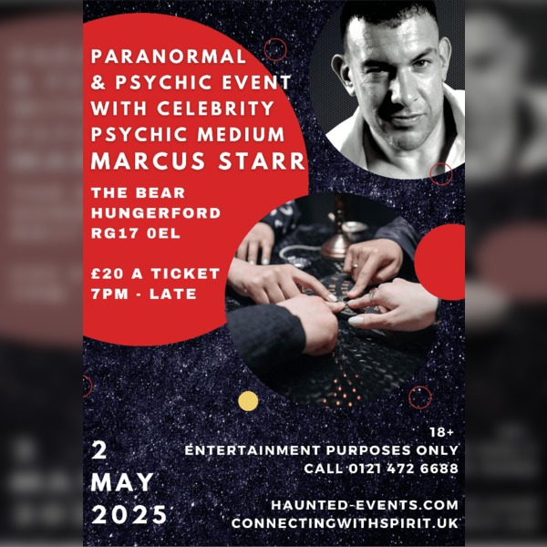 Paranormal & Psychic Event with Celebrity Psychic Marcus Starr @ Bear Hotel, Hungerford