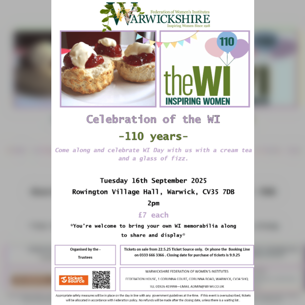 Celebration of the WI - 110 years - Cream Tea & Fizz - 7