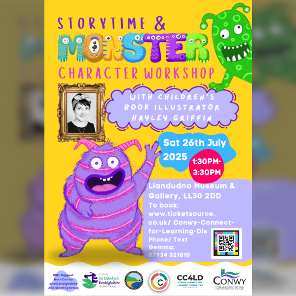 Storytime and Monster Character Art Workshop - With Children's Book Illustrator